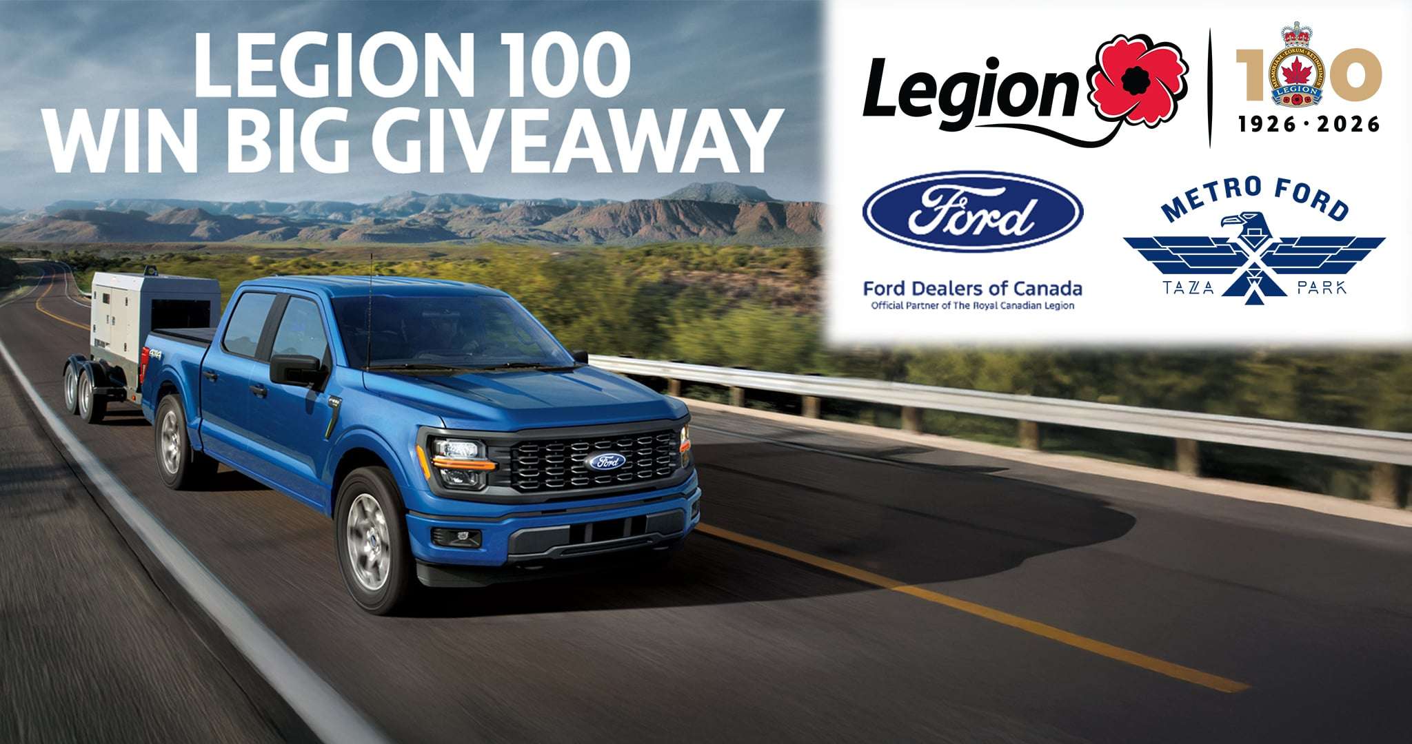Legion 100 Win Big Giveaway with 2026 Ford F-150 STX at Metro Ford