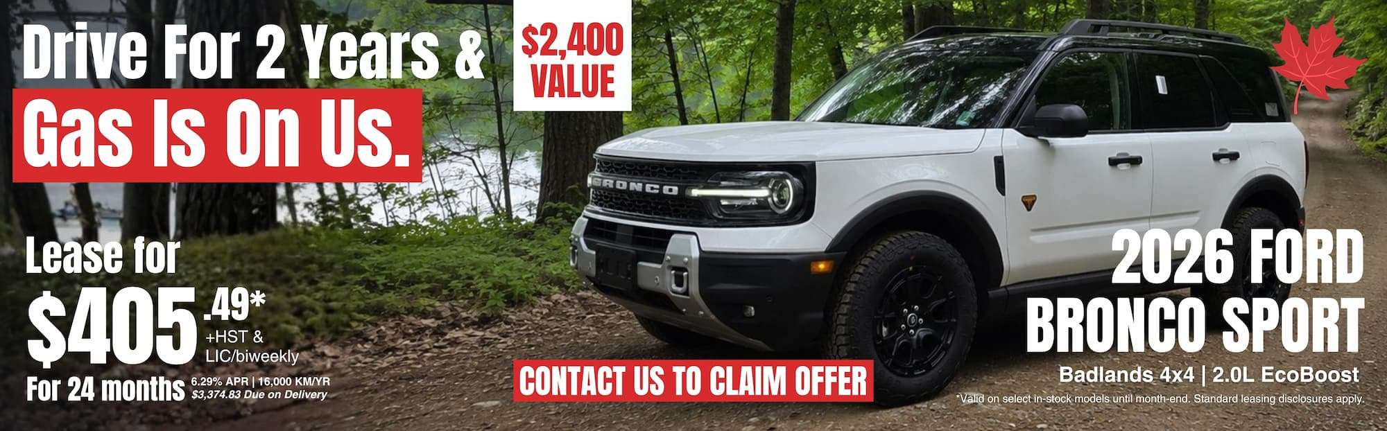 july bronco sport offer