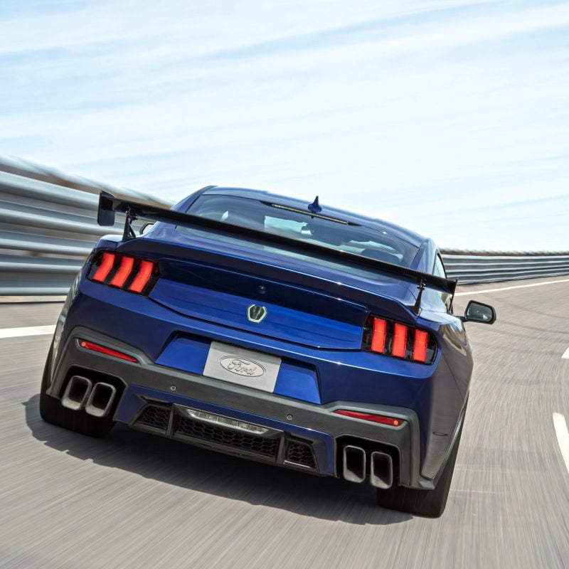 2026 Ford Mustang Dark Horse SC rear driving view