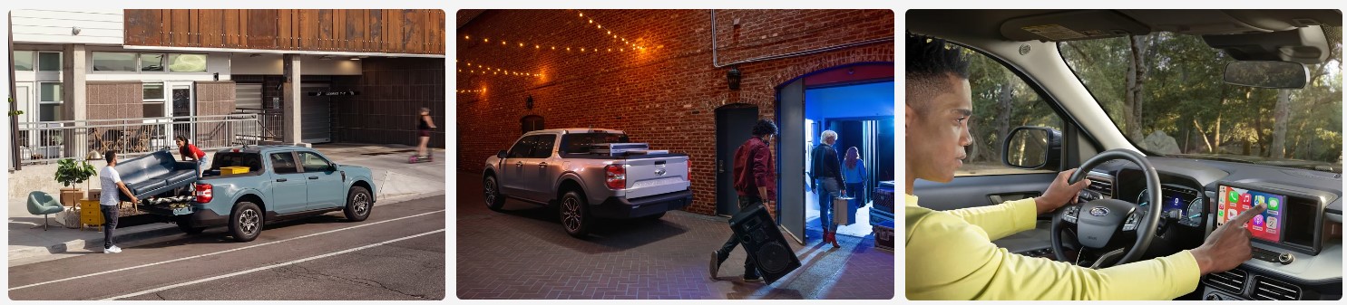 The 2023 Ford Maverick, available at Northway Ford, redefines the compact truck segment with its perfect blend of versatility, efficiency, and modern design. It's an innovative and stylish pickup that's ideal for city dwellers and adventure seekers alike.