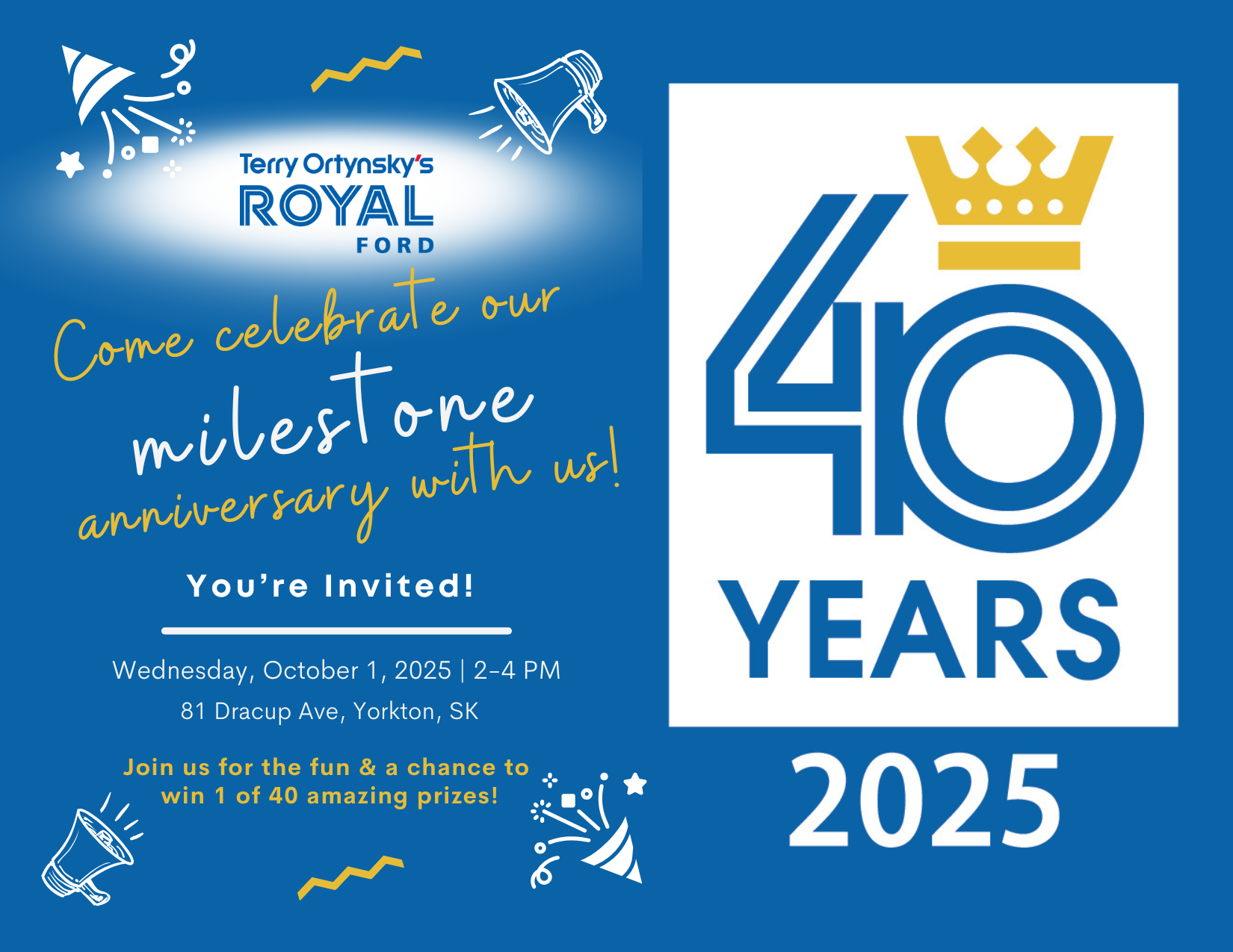 Royal Ford 40th Year in Business