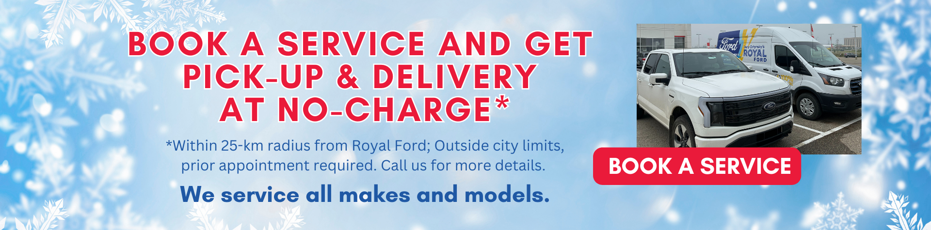 Book Service Free Pick Up and Delivery