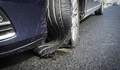 A blown tire